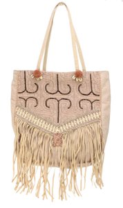 Bag XL Old pink with fringes sale