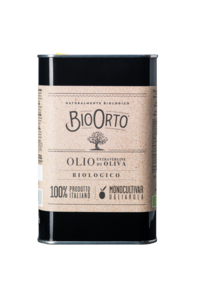 Organic extra virgin olive oilmonocultivar Ogliarola - 3 lt Tin