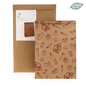 PAPER BAG SINT      POLY/5PC  RED