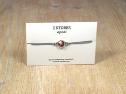per stuk Geboortesteen armbandjes swarovski zilver
