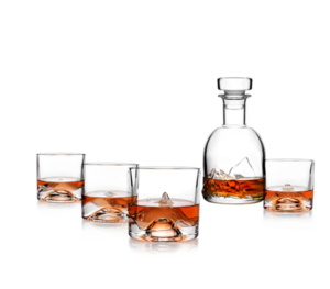 Liiton The Peaks Set, Decanter 1,0L + 4x Peaks glass, giftbox