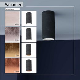 Loftslampe "Donoma" betonlys Sort