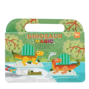 Magic water colouring cards - Baby Dinos
