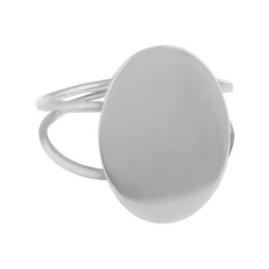 Gio "Single Silver" design silver ring in sterling silver