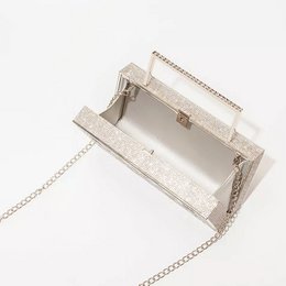 Saint Tropez Gold Diamond Pavé Tape Aftentaske