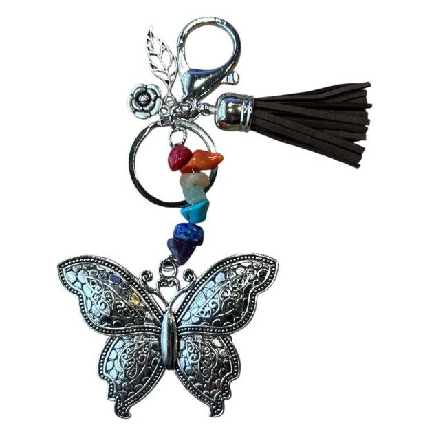Taschenschlüsselanhänger Schmetterling Regenbogenfarben