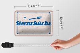 Targa in metallo con scritta "Decorazione cucina stella" 18x12 cm