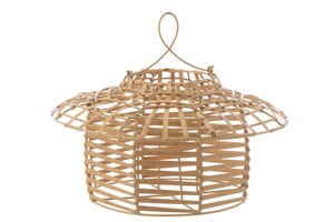 J-Line Laterne Hängend niedrig – Rattan – Natur