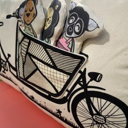 Fodera per cuscino interattiva in cotone biologico - Bakfiets