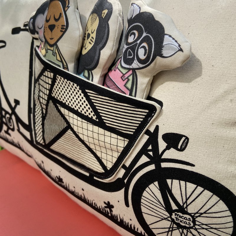 Fodera per cuscino interattiva in cotone biologico - Bakfiets