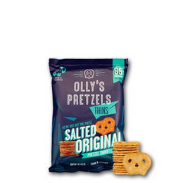 Salted original pretzels in a 35g or 140g package. Olly's Pretzels are a classic snack made with simple ingredients.