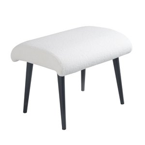 Footstool decorative bench teddy fabric metal benno