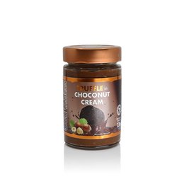Creamy chocolate spread with truffle flavor, made with high-quality ingredients.