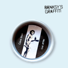 Banksy Door Sticker (83x210cm) - Cave Man