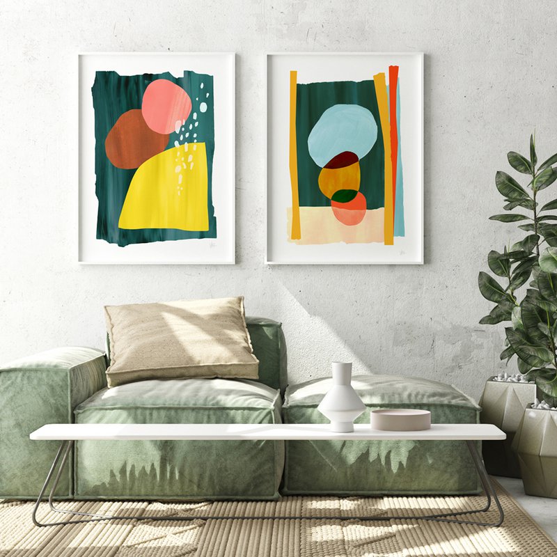 Abstract Circle Reclinant Art Print