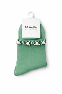 HS Socks - In 5 Colors - With Pearls - Ankle Socks