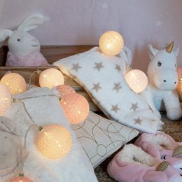 Princess Voice Command Light guirlande bomuldskugler Google & Alexa