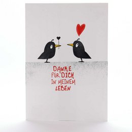 Stempel: Vogel mit Herz