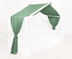 101027 Tissi® luifel mosselin voor huisbedden 90x200 cm groen