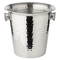 EDZARD champagnekoeler Joey met handvatten, RVS hoogglans gepolijst, gehamerd, hoogte 23 cm, diameter 21 cm