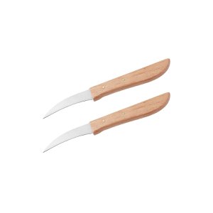 Set of 2 Nirosta wooden handle peeler kitchen knives