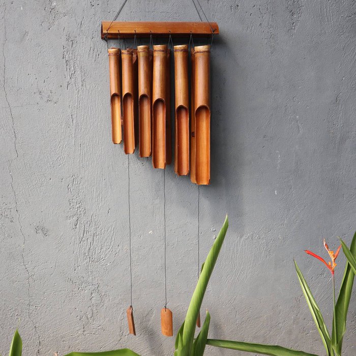 Bambus-Windspiel  natrliches Finish  12 groe Rhren Online-Grohandel |  Orderchamp