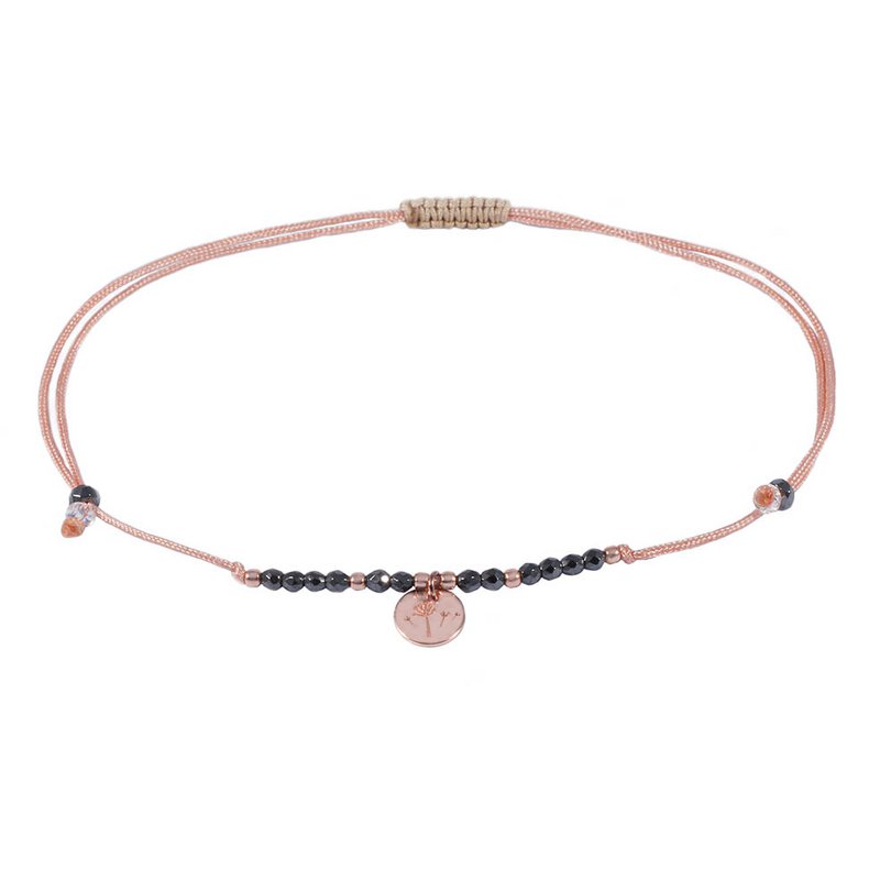 Anklet dandelion rose gold