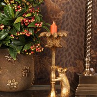 Mouse Candle Holder 22,5 cm - Gold - Resin