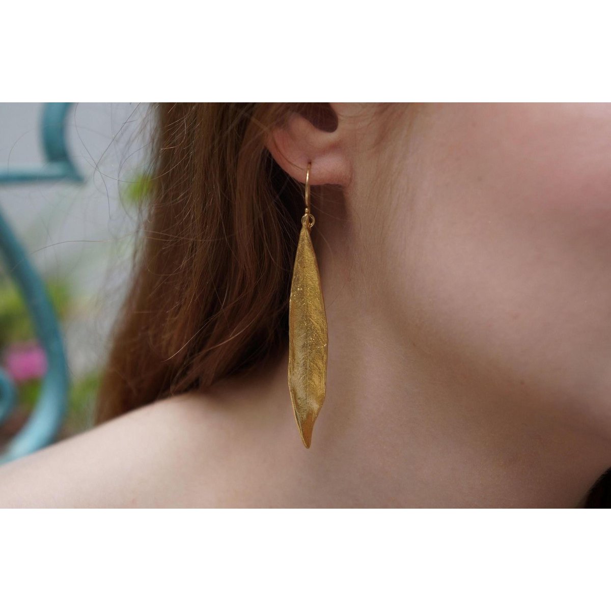 Gold Olive Leaf Earrings, 14K Gold Plated Jewelry, Dangle Earrings, Handmade Boho Jewelry Gift, Birthday Gift for Women, Nature Inspired