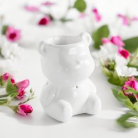 Parfümbrenner Serie Céramy – Teddy – Kerzenhalter aus lackierter Keramik – Diffusion von Duftwachs, ätherischen Ölen – dekorative Geschenkidee