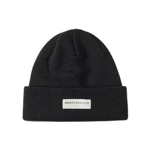 RB5001A | Monviso double -layer jersey beeh Mixed wool Made in Italy. Black color - single size