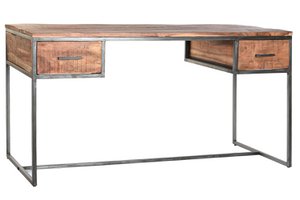ACACIA METALEN BUREAU 150X60X77 NATUURLIJK MB177706