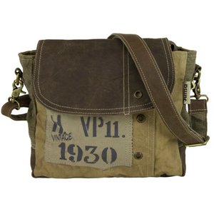 Sunsa women's messenger bag. Courier shape shoulder bag. Vintage style shoulder bag. Canvas handbag. Large crossbody bag for women.