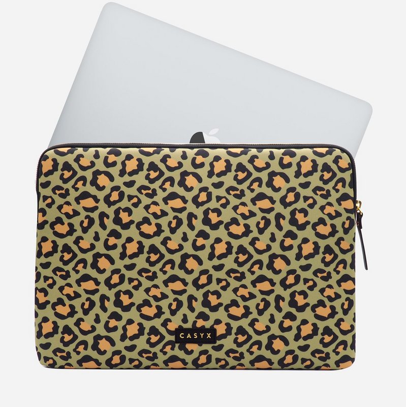 leopard laptop sleeve