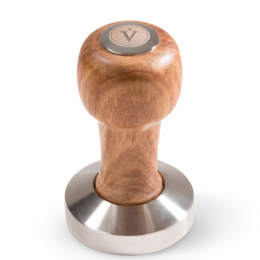 Tamper mit edlen Holzgriff - Espresso Stempel für den Barista inkl. Matte