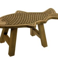 Krukje Vis hout/grijs