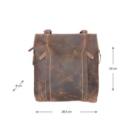Rucksack Leder oder Umhängetasche Leder in 3 Farben - Rucksack Leder Anti-Diebstahl - Erweiterbar mit 2 seitlichen Reißverschlüssen
