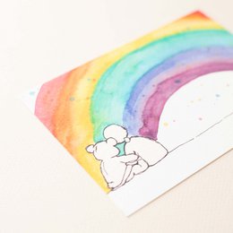 Wenskaart Watch the rainbow