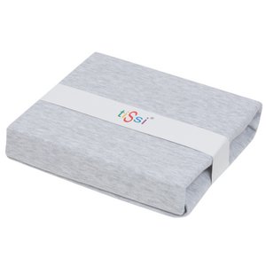 tiSsi®  6-Eck Spannbetttuch GRAU 80x136 cm für Laufgitter