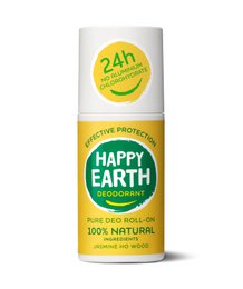 A 100% natural deodorant roller with jasmine and ho wood scents, providing 24-hour protection and a fresh, clean feel.