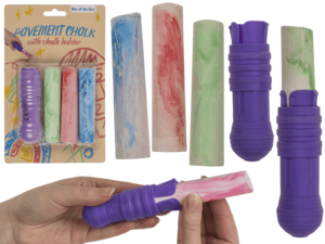 Pavement chalk, marble colours,