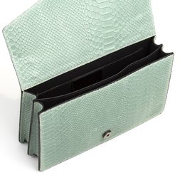 Florence Artegiani. Luce Damenhandtasche. Schlangenleder-Gravur aus echtem Wildleder