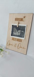 Zwangerschapsaankondiging bordje Echo | Opa & Oma
