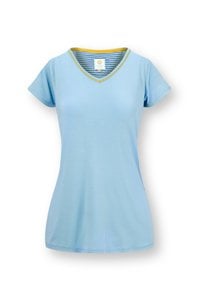 Toy Short Sleeve Top Solid Blue