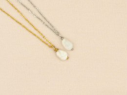 Ketting rock, maansteen, zilver of goud stainless steel