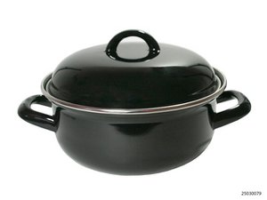 Frying pan enamel black 24cm 4.5 L