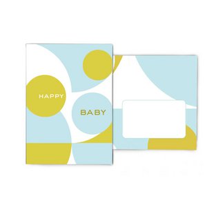 Folded card baby with envelope colors pattern 014