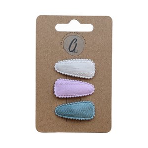 Baby hair clips Spring ivory/pink/dusty green OK 3683