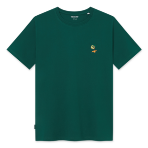 Organic T-Shirt Hawaii - Green cotton T-shirt with island embroidery