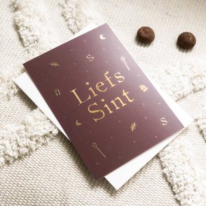 Kaart Liefs Sint | Goudfolie